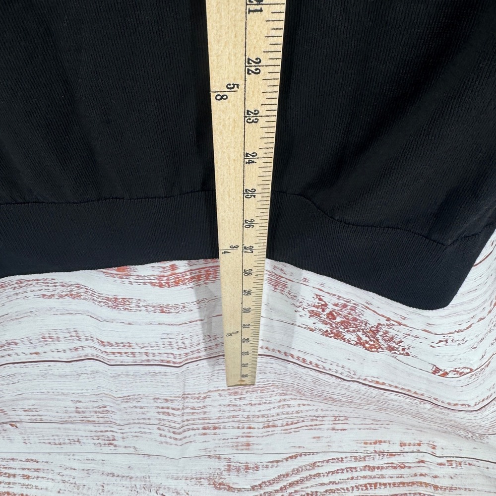 Brooks Brothers Brookstech Merino Wool V-Neck Sweater Mens‎ Large Black Pullover - Picture 9 of 10
